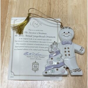 Vintage Collectable 2001 Lenox Ornament‎ Gingerbread Man. No Box